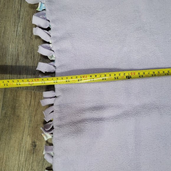 Vintage Homemade Fleece Knotted Baby Blanket Lovey Security Toys Blocks - Picture 6 of 6